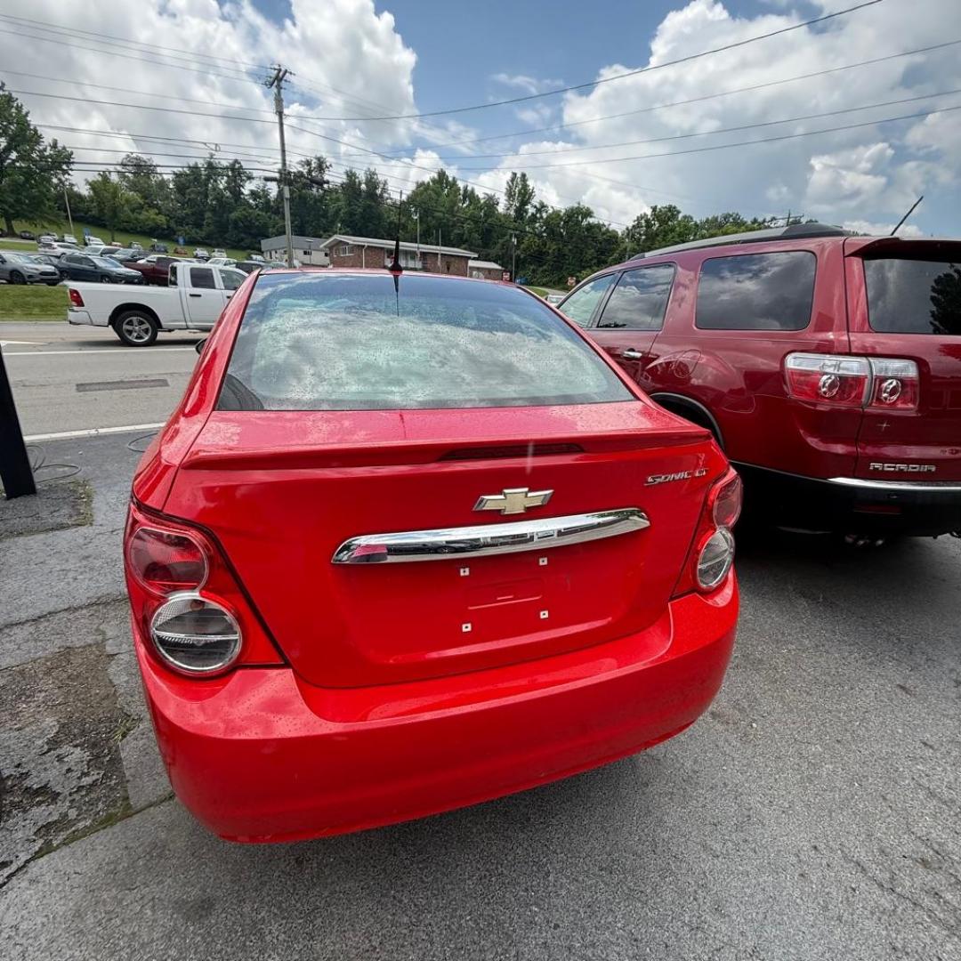 2014 RED CHEVROLET SONIC LT (1G1JC5SH6E4) with an 1.8L engine, Automatic transmission, located at 3338 US Rt. 60 East, Huntington, WV, 25705, (304) 733-9888, 38.411072, -82.379471 - Photo#3