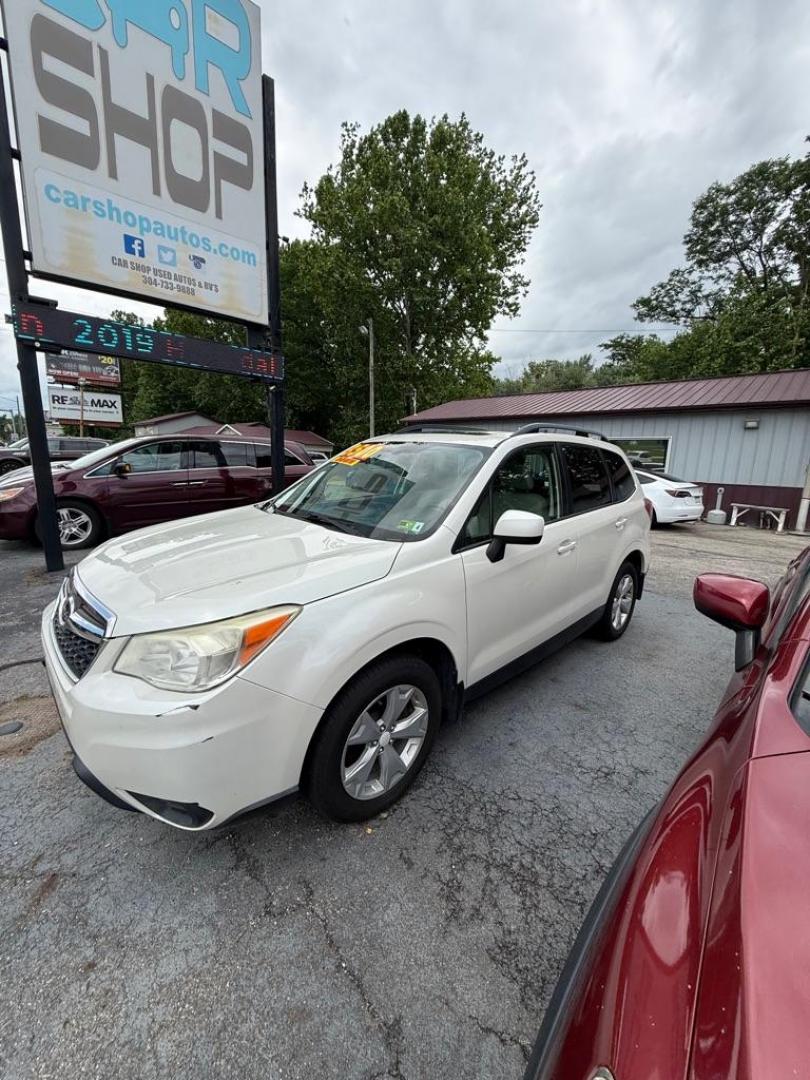 2015 WHITE SUBARU FORESTER 2.5I PREMIUM (JF2SJADCXFH) with an 2.5L engine, 6-Speed Manual transmission, located at 3338 US Rt. 60 East, Huntington, WV, 25705, (304) 733-9888, 38.411072, -82.379471 - Photo#2